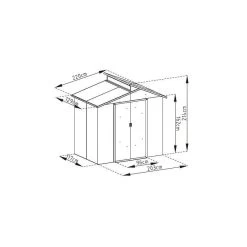 Caseta Metálica Liverpool 2,84 M2 -Artículos De Jardinería Tienda caseta metalica gardiun liverpool 284 m2 2