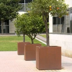 Jardinera Acero Corten Cubo
