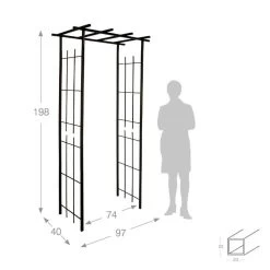Pérgola Oxido 97x40x198h