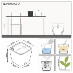 LECHUZA Quadro Premium 7 LECHUZA Quadro Premium -Artículos De Jardinería Tienda quadro premium 35 ls kit 2